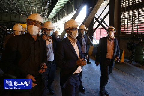 بازدید مدیران شرکت ایرانسل از کارخانه فولاد مبارکه