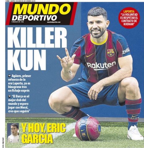 واکنش مطبوعات به خرید آگوئرو توسط بارسلونا