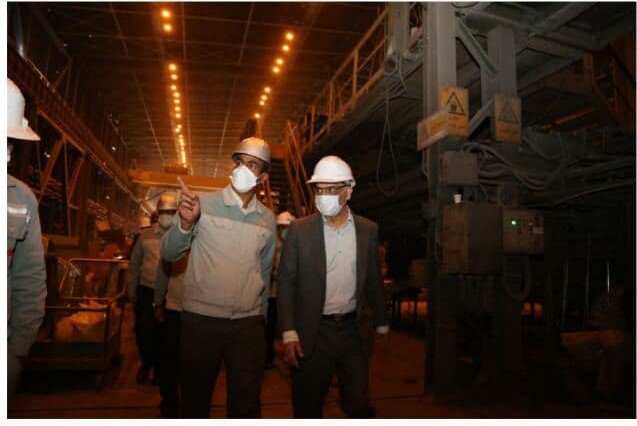 بازدید از روند تکمیل پروژه نصب قفسه ۷ نورد گرم و اصلاح خط ریخته‌گری یک مجتمع فولاد سبا
