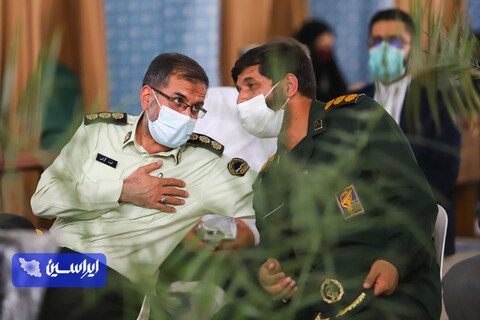 آئین افتتاح سومین ایستگاه واکسیناسیون مشترک شرکت فولاد مبارکه و سپاه صاحب الزمان  در مصلای نماز جمعه رهنان