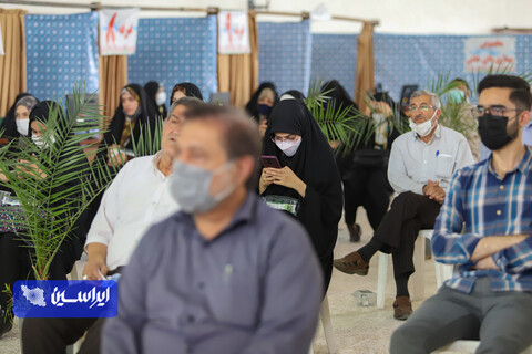 آئین افتتاح سومین ایستگاه واکسیناسیون مشترک شرکت فولاد مبارکه و سپاه صاحب الزمان  در مصلای نماز جمعه رهنان