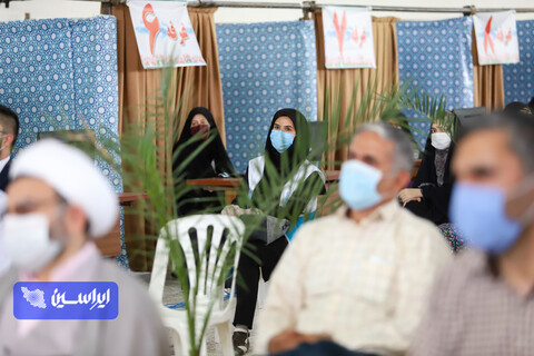 آئین افتتاح سومین ایستگاه واکسیناسیون مشترک شرکت فولاد مبارکه و سپاه صاحب الزمان  در مصلای نماز جمعه رهنان