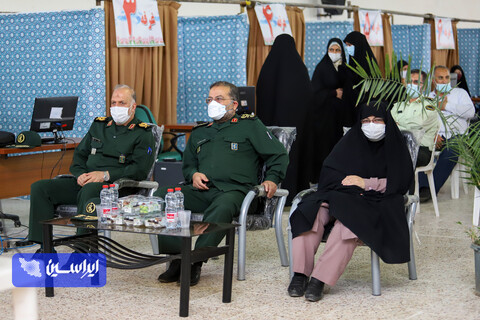 آئین افتتاح سومین ایستگاه واکسیناسیون مشترک شرکت فولاد مبارکه و سپاه صاحب الزمان  در مصلای نماز جمعه رهنان