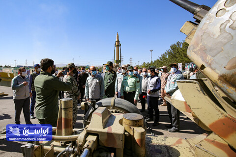 آیین افتتاحیه نمایشگاه دفاع مقدس شرکت فولاد مبارکه با عنوان "در مسیر ایستادگی"