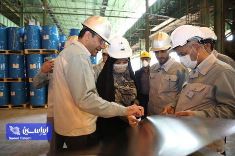 بازدید زهرا شیخی نماینده مردم اصفهان در مجلس شورای اسلامی  از خطوط تولید و تصفیه‌خانه شرکت فولاد مبارکه