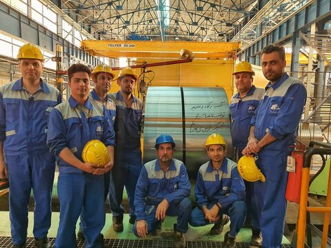 ثبت رکورد تولید ماهیانه ورق فولادی در فولاد امیرکبیر کاشان