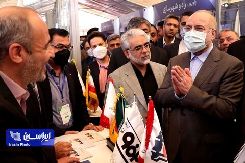 بازدید رئیس مجلس شورای اسلامی از غرفه فولاد مبارکه در نمایشگاه جانبی نخستین رویداد بین‌المللی خصوصی‌سازی اقتصاد ایران