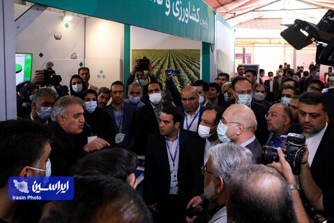 بازدید رئیس مجلس شورای اسلامی از غرفه فولاد مبارکه در نمایشگاه جانبی نخستین رویداد بین‌المللی خصوصی‌سازی اقتصاد ایران