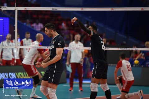 دیدار تیم‌های والیبال ایران و لهستان