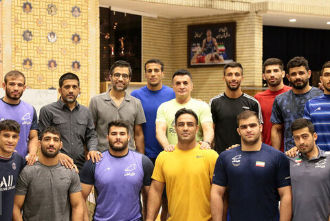 خالق یاغی به تمرین تیم ملی کشتی رفت