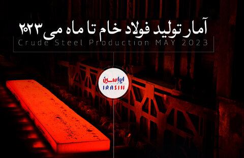 آمار تولید فولاد خام تا ماه می ۲۰۲۳