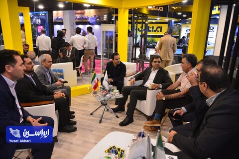 غرفه گروه فولاد مبارکه در دومین روز از نمایشگاه بین‌المللی قطعات، لوازم و مجموعه‌های خودرو