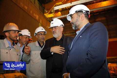 بازدید وزیر صمت از خطوط تولید و پروژه‌های توسعه‌ فولاد مبارکه