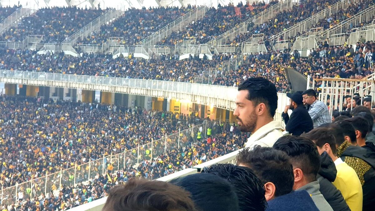 حضور امید نورافکن برای تماشای بازی سپاهان - پرسپولیس