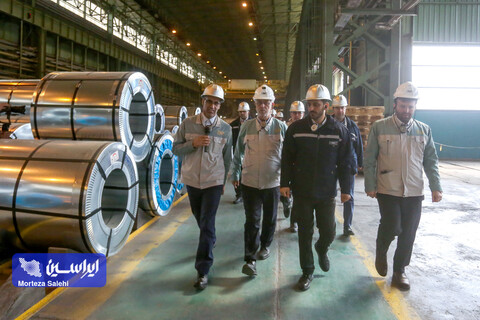 بازدید رئیس کمیسیون صنایع و معادن مجلس از خطوط تولید و روند تکمیل طرح‌های توسعه شرکت فولاد مبارکه