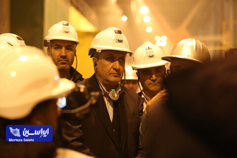 بازدید معاون رئیس‌جمهور و رئیس سازمان انرژی اتمی از تصفیه‌خانه پساب و خطوط تولید شرکت فولاد مبارکه