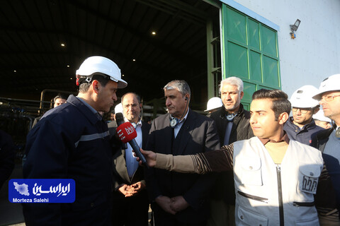 بازدید معاون رئیس‌جمهور و رئیس سازمان انرژی اتمی از تصفیه‌خانه پساب و خطوط تولید شرکت فولاد مبارکه