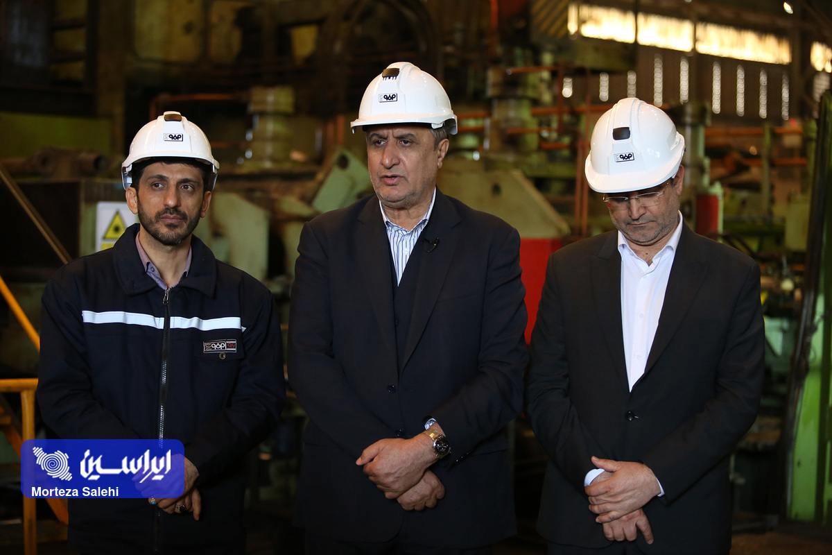 بازدید معاون رئیس جمهور از شرکت فولاد مبارکه و افتتاح دستگاه جوش لیزر فیبری