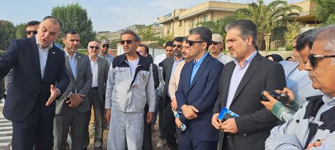 سهامداران ایمیدرو از پروژه انتقال پساب بندرعباس به منطقه ویژه خلیج فارس بازدید کردند