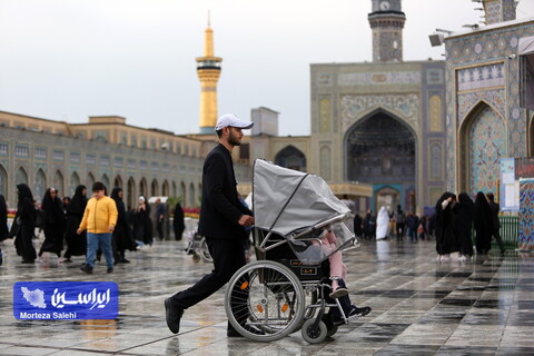 بارش باران در حرم مطهر رضوی
