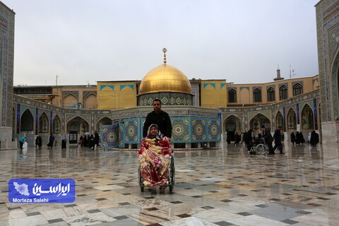 بارش باران در حرم مطهر رضوی