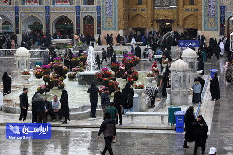 بارش باران در حرم مطهر رضوی