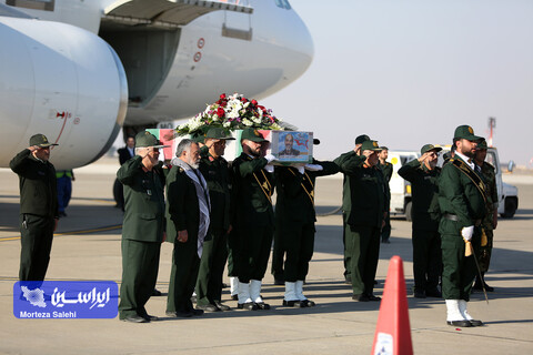 استقبال از پیکر مطهر سردار شهید زاهدی در فرودگاه اصفهان