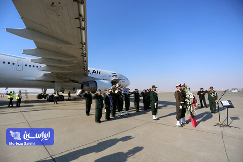 استقبال از پیکر مطهر سردار شهید زاهدی در فرودگاه اصفهان