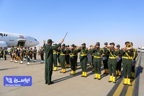 استقبال از پیکر مطهر سردار شهید زاهدی در فرودگاه اصفهان