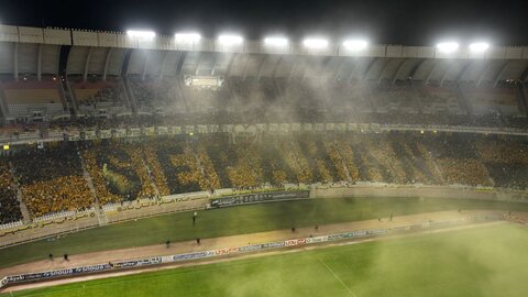 حال و هوای ورزشگاه نقش جهان قبل شروع دیدار سپاهان و شباب الاهلی