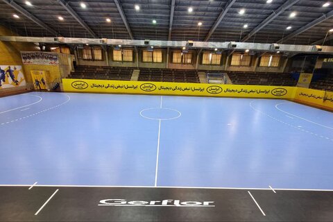 نصب کفپوش استاندارد هندبال Gerflor در تالار هندبال فدراسیون پس از سال‌ها