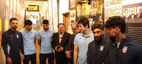 بازدید مهدی طارمی و سردار آزمون از تالار تیم ملی فوتبال در موزه باشگاه سپاهان