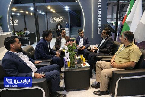 غرفه شرکت فولاد مبارکه در اولین روز از بیست و سومین نمایشگاه بین‌المللی تأسیسات تهران