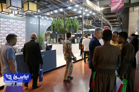 غرفه شرکت فولاد مبارکه در اولین روز از بیست و سومین نمایشگاه بین‌المللی تأسیسات تهران