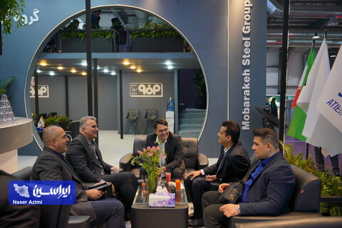 غرفه شرکت فولاد مبارکه در اولین روز از بیست و سومین نمایشگاه بین‌المللی تأسیسات تهران