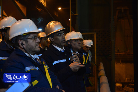 بازدید مدیرعامل شرکت راه آهن جمهوری اسلامی ایران از خطوط تولید فولاد مبارکه