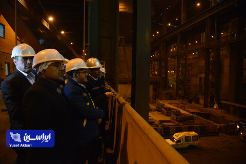 بازدید مدیرعامل شرکت راه آهن جمهوری اسلامی ایران از خطوط تولید فولاد مبارکه