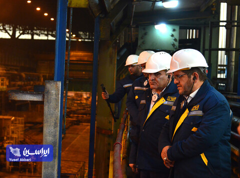 بازدید مدیرعامل شرکت راه آهن جمهوری اسلامی ایران از خطوط تولید فولاد مبارکه