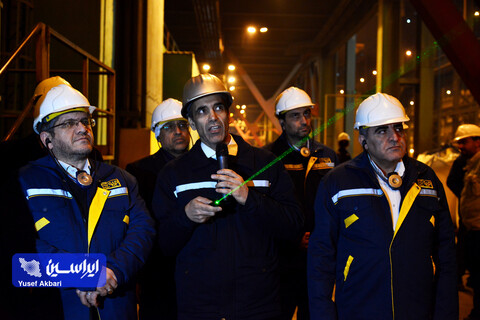 بازدید مدیرعامل شرکت راه آهن جمهوری اسلامی ایران از خطوط تولید فولاد مبارکه