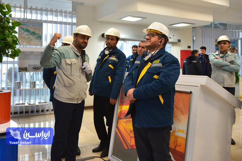 بازدید مدیرعامل شرکت راه آهن جمهوری اسلامی ایران از خطوط تولید فولاد مبارکه