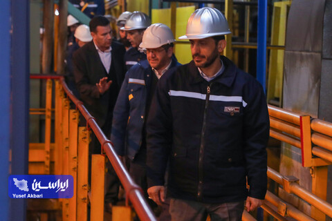 بازدید مدیرعامل شرکت راه آهن جمهوری اسلامی ایران از خطوط تولید فولاد مبارکه