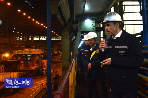 بازدید مدیرعامل شرکت راه آهن جمهوری اسلامی ایران از خطوط تولید فولاد مبارکه