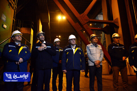 بازدید مدیرعامل شرکت راه آهن جمهوری اسلامی ایران از خطوط تولید فولاد مبارکه