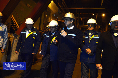 بازدید مدیرعامل شرکت راه آهن جمهوری اسلامی ایران از خطوط تولید فولاد مبارکه