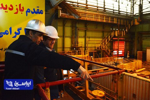 بازدید مدیرعامل شرکت راه آهن جمهوری اسلامی ایران از خطوط تولید فولاد مبارکه