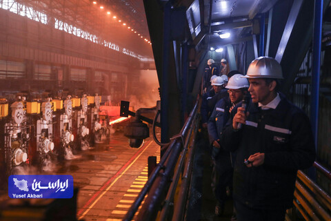 بازدید مدیرعامل شرکت راه آهن جمهوری اسلامی ایران از خطوط تولید فولاد مبارکه