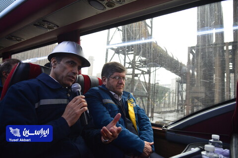 بازدید مدیرعامل شرکت راه آهن جمهوری اسلامی ایران از خطوط تولید فولاد مبارکه