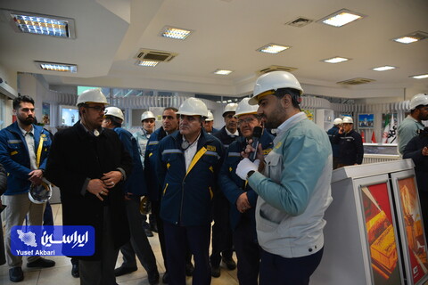 بازدید مدیرعامل شرکت راه آهن جمهوری اسلامی ایران از خطوط تولید فولاد مبارکه