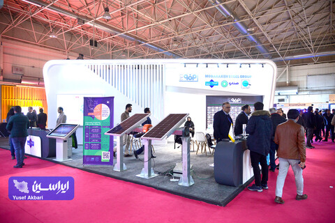 غرفه فولاد مبارکه در دومین روز چهاردهمین نمایشگاه بین‌المللی انرژی‌های تجدیدپذیر