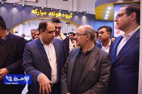 غرفه فولاد مبارکه در چهارمین روز پنجمین نمایشگاه بین‌المللی زنجیره تامین فولاد کرمان